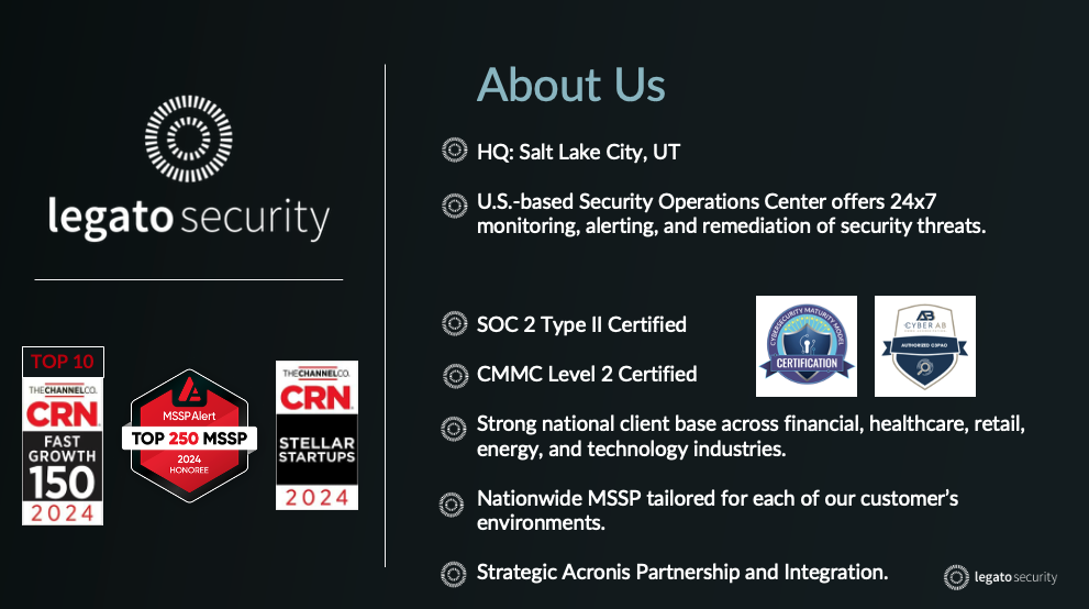 Legato MDR Powered by Acronis