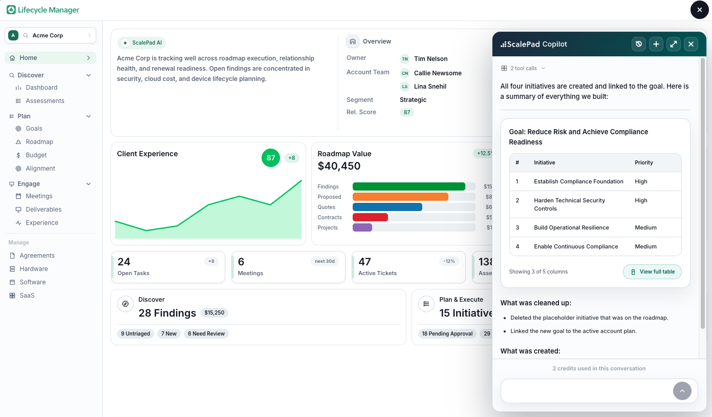 What you get with the Scalepad Lifecycle Manager integration with Acronis